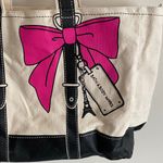 Bath & Body Works  Paris Canvas Tote Bag with Pink Bow Accent new with tags Photo 1
