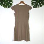 Aritzia Wilfred Capulet Cap Sleeve Button Front Dress in Beige Photo 4