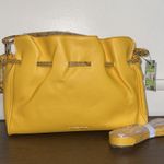 Badgley Mischka NWTs Yellow Buttery Soft Handbag/Crossbody w/Snakeskin Handle Photo 0