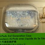 Kate Spade : Blue Glitter AirPods Case- Gen 3- Gold Tone Photo 1