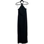 Amanda Uprichard  Queen Halter Maxi Gown In Black Photo 2