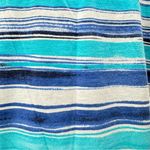 Chico's Chico’s Zenergy Blue Teal & White Striped Cap Sleeve Loose Fit Tee Size 1/Medium Photo 8