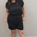 Halogen  Black Short Sleeve Romper - New - Size XL Photo 0