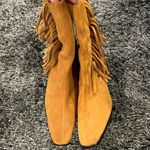 Predictions 🌺 VINTAGE TAN SUEDE FRINGE ANKLE BOOT SIZE 5.5🌺 Photo 4