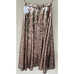 NEW MOTHER The Going Round Gold Sequin Sparkle Midi Zip Skirt Party Glam Holiday Size XS Photo 2