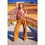 Trina Turk 💕💕 Daru Suede Pants ~ 100% Goat Leather Cognac Brown 10 NWT Photo 0