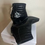 ANINE BING  Black Embossed Patent leather Tania Ankle Boots Booties NEW 40/10 Photo 3