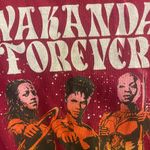 Marvel  Black Panther Wakanda Forever Womens Maroon Red Crop T Shirt XL NWT New Photo 2