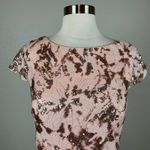 Eliza J  Women's Sequined Lace High Low Backless Gown Pink Size 8 Short Sleeve Photo 6