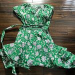 J.Crew Green Floral Keyhole Dress Photo 4