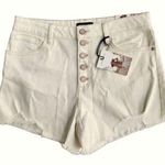 Sincerely Jules High Rise Shorts Distressed Jean Shorts Denim Cream Off White 11 Size undefined Photo 0