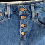 J.Crew Denim Skirt Button Front Mini Skirt Women's Size 28 Blue Jean Classic Photo 2