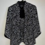 Alex Evenings  Women Sz‎ Medium Two-Piece Jacket Blouse Set Glitter Black Formal Photo 0
