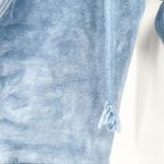 Iets Frans UO Womens Loungewear Kenny Plunge Neck Hooded Velour Jumpsuit XS Blue Photo 5