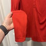 Zyia  Active Don't Wake Me Red Thermal‎ Henley Long Sleeve Top Size XL Photo 4