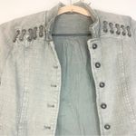 Free People  Victorian Ruffle Lace Up Military Jacket Size XS Photo 8