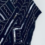 Parker Black Sequin Beaded Mini cocktail Party Dress Photo 8