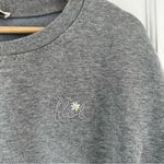 For Love & Lemons  Oversized Crewneck Grey Fleece Sweatshirt grey embroidered S Photo 3