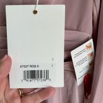 Mac Duggal Mac Duggal Pink Satin Velvet Long Sleeve V-Neck Midi Cocktail Formal Dress- NWT Photo 9