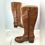 Etienne Aigner  10 Tall Tan Brown Heeled Riding Boots Photo 2
