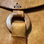 None Vintage Genuine Leather Crossbody Saddle Bag. Tan Boho Western Satchel / Hanmade Photo 6