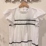 En Saison Aliza Tiered Babydoll Mini Dress in White Size Small NWT Photo 2