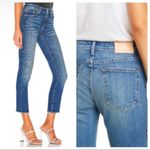 Trave Bradshaw Low Rise Slim Crop Jeans in Sweet Emotion Size 28 Frayed Hem Blue Photo 2