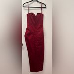 House Of CB NWOT  Flora Bustier Maxi Dress Wine Side Slit XL L+ Photo 5