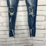 S.O.N.G High Rise Skinny Ankle Jeans Curvy Fit Women’s 00/23 Med Wash Y2K Grunge Blue Photo 3