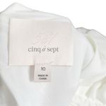 Cinq a Sept Mini Dress Size 10 White Puff Sleeve Cutout Back Women’s Photo 8