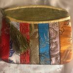 Handmade  Colorful Silk Clutch with Tassel New Photo 1