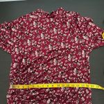 Dual Nature Red Floral Mock Neck Long Sleeve Ruched Midi Dress Size Large Photo 12