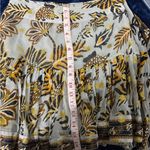 Farm Rio  Bead-embellished tie-front printed metallic fil coupé mini skirt x s Photo 8