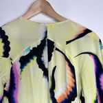 ALC Frank A.L.C. Enzo Silk Chiffon Wrap Dress Yellow Psychedelic Mini Womens 6 Photo 8