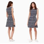 Kate Spade Shore Thing Eyelet Wrap Dress Rich Navy Blue Fresh White Size 00 Photo 2