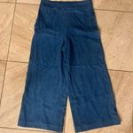 Free People  Wide leg Jean crops Blue Denim 24" inseam size 10 Photo 0