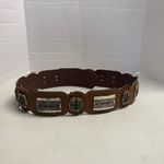 Chico's CHICO’S Southwest Brown Leather Belt Size Small/Med Chunky 39” Length 2.5” Wide Photo 10