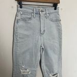 Madewell NWT - The Tall Momjean in Harman Wash: Raw-Hem Edition Light Wash Denim Photo 2