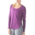 Lululemon  Purple Long Sleeve Top Thumb Holes Athletic Shirt Love Scoop? Hot Pink Photo 9