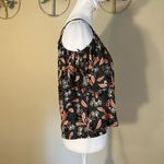 H&M Black Red Pink Off the Shoulder Leaf Print Top XS Photo 5