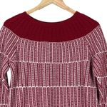 Talbots  Cozy Cable Knit Sweater Womens M Red Cotton Striped Preppy Grandmacore Photo 1