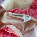 Midnight sky Pink Floral Long Sleeve V-Neck Blouse Photo 5