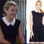 Jessica Howard Black A Frame Short Dress With Pearl Beaded Collar Photo 3