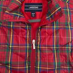 Lands' End Down Puffer Vest Holiday Winter Red Tartan Plaid Size Women's XS Photo 2
