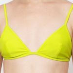 Nu Swim Citron Yes Triangle Bikini Top Neon Yellow Green Photo 0