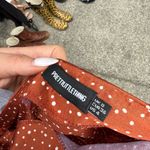 Pretty Little Thing  Burnt Orange Polka Dot Midi Skirt Photo 2