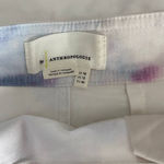 Anthropologie  Kimmie White Pink Purple Tie-Dye Button Close Tulip Midi Skirt-12 Photo 2