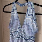 No Comment  dress halter medium stretch‎ wave print coverup NEW Photo 2