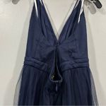 Lulus Rare Beauty Hunter Green Tulle Backless Maxi Dress Medium M Blue Photo 3
