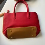joy & iman  Red leather expandable bag Photo 8